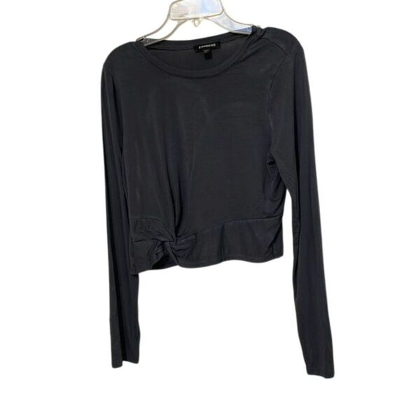 Express Gray Pullover Knit Top Womens Size Small - Picture 1 of 8